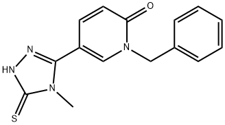 1-BENZYL-5-(4-METHYL-5-SULFANYL-4H-1,2,4-TRIAZOL-3-YL)-2(1H)-PYRIDINONE Struktur