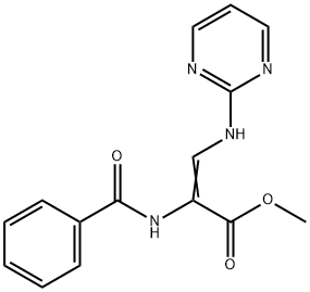 METHYL 2-(BENZOYLAMINO)-3-(2-PYRIMIDINYLAMINO)ACRYLATE Struktur