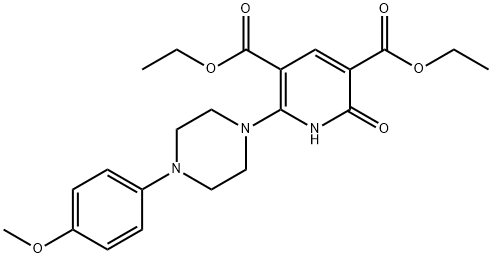 DIETHYL 6-[4-(4-METHOXYPHENYL)PIPERAZINO]-2-OXO-1,2-DIHYDRO-3,5-PYRIDINEDICARBOXYLATE Struktur