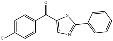 (4-CHLOROPHENYL)(2-PHENYL-1,3-THIAZOL-5-YL)METHANONE Struktur