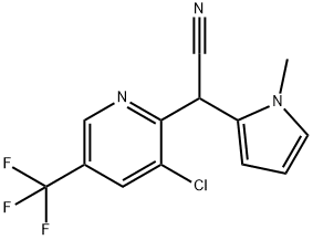 2-[3-CHLORO-5-(TRIFLUOROMETHYL)-2-PYRIDINYL]-2-(1-METHYL-1H-PYRROL-2-YL)ACETONITRILE Struktur