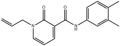 1-ALLYL-N-(3,4-DIMETHYLPHENYL)-2-OXO-1,2-DIHYDRO-3-PYRIDINECARBOXAMIDE Struktur