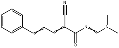 2-CYANO-N-[(DIMETHYLAMINO)METHYLENE]-5-PHENYL-2,4-PENTADIENAMIDE Struktur