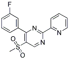 4-(3-FLUOROPHENYL)-5-(METHYLSULPHONYL)-2-(PYRIDIN-2-YL)PYRIMIDINE Struktur