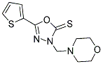 3-(MORPHOLINOMETHYL)-5-(2-THIENYL)-1,3,4-OXADIAZOLE-2(3H)-THIONE Struktur