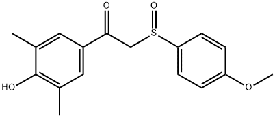 1-(4-HYDROXY-3,5-DIMETHYLPHENYL)-2-[(4-METHOXYPHENYL)SULFINYL]-1-ETHANONE Struktur