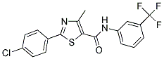 2-(4-CHLOROPHENYL)-4-METHYL-N-[3-(TRIFLUOROMETHYL)PHENYL]-1,3-THIAZOLE-5-CARBOXAMIDE Struktur