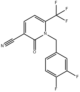 1-(3,4-DIFLUOROBENZYL)-2-OXO-6-(TRIFLUOROMETHYL)-1,2-DIHYDRO-3-PYRIDINECARBONITRILE Struktur