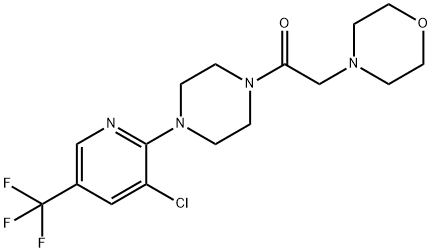 1-(4-[3-CHLORO-5-(TRIFLUOROMETHYL)-2-PYRIDINYL]PIPERAZINO)-2-MORPHOLINO-1-ETHANONE Struktur