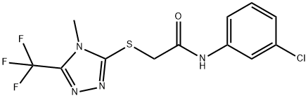 N-(3-CHLOROPHENYL)-2-([4-METHYL-5-(TRIFLUOROMETHYL)-4H-1,2,4-TRIAZOL-3-YL]SULFANYL)ACETAMIDE Struktur