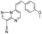 7-(4-METHOXYSTYRYL)PYRAZOLO[1,5-A]PYRIMIDINE-3-CARBONITRILE Struktur