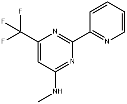 N-METHYL-2-(2-PYRIDINYL)-6-(TRIFLUOROMETHYL)-4-PYRIMIDINAMINE Struktur