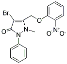 4-BROMO-2-METHYL-3-((2-NITROPHENOXY)METHYL)-1-PHENYL-3-PYRAZOLIN-5-ONE Struktur