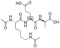 AC-LYS(AC)-D-GLU-D-ALA-OH Struktur