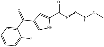 4-(2-FLUOROBENZOYL)-N-[(METHOXYIMINO)METHYL]-1H-PYRROLE-2-CARBOXAMIDE Struktur