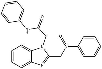 N-PHENYL-2-(2-[(PHENYLSULFINYL)METHYL]-1H-1,3-BENZIMIDAZOL-1-YL)ACETAMIDE Struktur