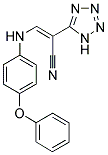 2-(2H-2,3,4,5-TETRAAZOLYL)-3-((4-PHENOXYPHENYL)AMINO)PROP-2-ENENITRILE Struktur