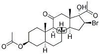 5-ALPHA-PREGNAN-16-BETA-BROMO-3-BETA, 17-DIOL-11,20-DIONE 3-ACETATE Struktur