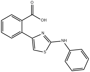 2-(2-ANILINO-1,3-THIAZOL-4-YL)BENZENECARBOXYLIC ACID Struktur