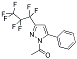 1-ACETYL-3(5)-(HEPTAFLUORO-1-PROPYL)-5(3)-(PHENYL)PYRAZOLE Struktur