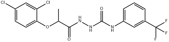 1-(2-(2,4-DICHLOROPHENOXY)PROPIONYL)-4-(3-(TRIFLUOROMETHYL)PHENYL)SEMICARBAZIDE Struktur