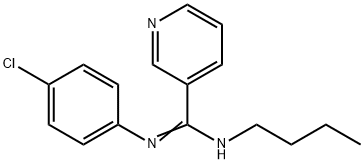 N'-BUTYL-N-(4-CHLOROPHENYL)-3-PYRIDINECARBOXIMIDAMIDE Struktur