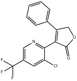 3-[3-CHLORO-5-(TRIFLUOROMETHYL)-2-PYRIDINYL]-4-PHENYL-2(5H)-FURANONE Struktur