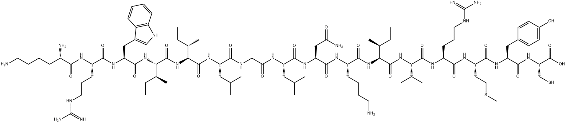 H-LYS-ARG-TRP-ILE-ILE-LEU-GLY-LEU-ASN-LYS-ILE-VAL-ARG-MET-TYR-CYS-OH Struktur