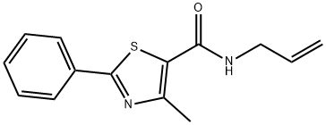 N-ALLYL-4-METHYL-2-PHENYL-1,3-THIAZOLE-5-CARBOXAMIDE Struktur