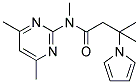 N-(4,6-DIMETHYLPYRIMIDIN-2-YL)-N-METHYL-B,B-DIMETHYL-1-PYRROLEPROPANAMIDE Struktur