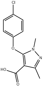 5-(4-CHLOROPHENOXY)-1,3-DIMETHYL-1H-PYRAZOLE-4-CARBOXYLIC ACID Struktur