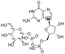 GUANOSINE DIPHOSPHATE MANNOSE, [MANNOSE-14C(U)]- Struktur