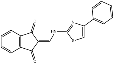 2-(((4-PHENYL-2,5-THIAZOLYL)AMINO)METHYLENE)INDANE-1,3-DIONE Struktur