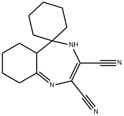 2,3-DICYANO-5,6-TETRAMETHYLENE-7-SPIRO-CYCLOHEXYLDIAZAPINE Struktur