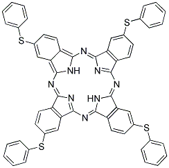 2,9,16,23-TETRAKIS(PHENYLTHIO)-29H,31H-PHTHALOCYANINE Struktur