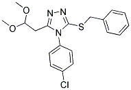 2-[5-(BENZYLSULFANYL)-4-(4-CHLOROPHENYL)-4H-1,2,4-TRIAZOL-3-YL]-1-METHOXYETHYL METHYL ETHER Struktur