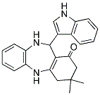 2,10-DIAZA-9-INDOL-3-YL-5,5-DIMETHYLTRICYCLO[9.4.0.0(3,8)]PENTADECA-1(11),3(8),12,14-TETRAEN-7-ONE Struktur