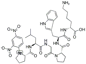 DNP-PRO-LEU-GLY-PRO-TRP-D-LYS-OH Struktur