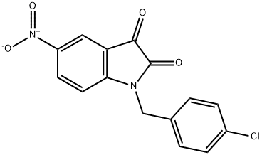 1-(4-CHLOROBENZYL)-5-NITRO-1H-INDOLE-2,3-DIONE Struktur