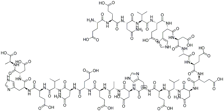 H(-GLU-GLU-ASN-VAL-GLU-HIS-ASP-ALA)3-OH Struktur