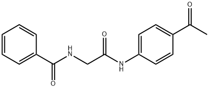 N-[2-(4-ACETYLANILINO)-2-OXOETHYL]BENZENECARBOXAMIDE Struktur