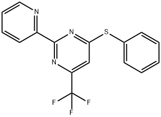 4-(PHENYLSULFANYL)-2-(2-PYRIDINYL)-6-(TRIFLUOROMETHYL)PYRIMIDINE Struktur