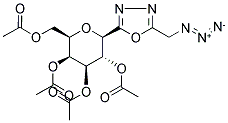 1-[(5-(3,4,5-TRI(ACETYLOXY)-6-[(ACETYLOXY)METHYL]TETRAHYDRO-2H-PYRAN-2-YL)-1,3,4-OXADIAZOL-2-YL)METHYL]TRIAZA-1,2-DIEN-2-IUM Struktur