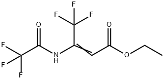 ETHYL 4,4,4-TRIFLUORO-3-[(2,2,2-TRIFLUOROACETYL)AMINO]-2-BUTENOATE Struktur