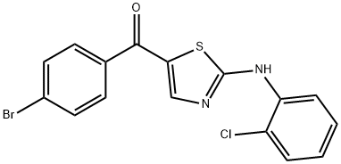 (4-BROMOPHENYL)[2-(2-CHLOROANILINO)-1,3-THIAZOL-5-YL]METHANONE Struktur