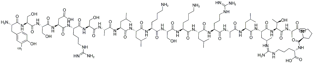 ([125I]-TYR0)-KALIURETIC PEPTIDE (HUMAN) Struktur