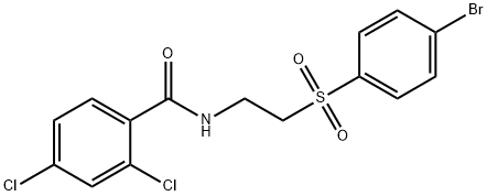 N-(2-[(4-BROMOPHENYL)SULFONYL]ETHYL)-2,4-DICHLOROBENZENECARBOXAMIDE Struktur