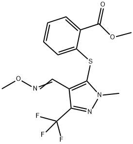 METHYL 2-([4-[(METHOXYIMINO)METHYL]-1-METHYL-3-(TRIFLUOROMETHYL)-1H-PYRAZOL-5-YL]SULFANYL)BENZENECARBOXYLATE Struktur