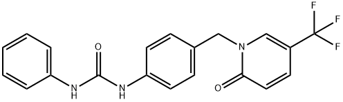 N-(4-([2-OXO-5-(TRIFLUOROMETHYL)-1(2H)-PYRIDINYL]METHYL)PHENYL)-N'-PHENYLUREA Struktur