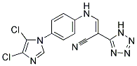 2-(2H-2,3,4,5-TETRAAZOLYL)-3-((4-(4,5-DICHLOROIMIDAZOLYL)PHENYL)AMINO)PROP-2-ENENITRILE Structure